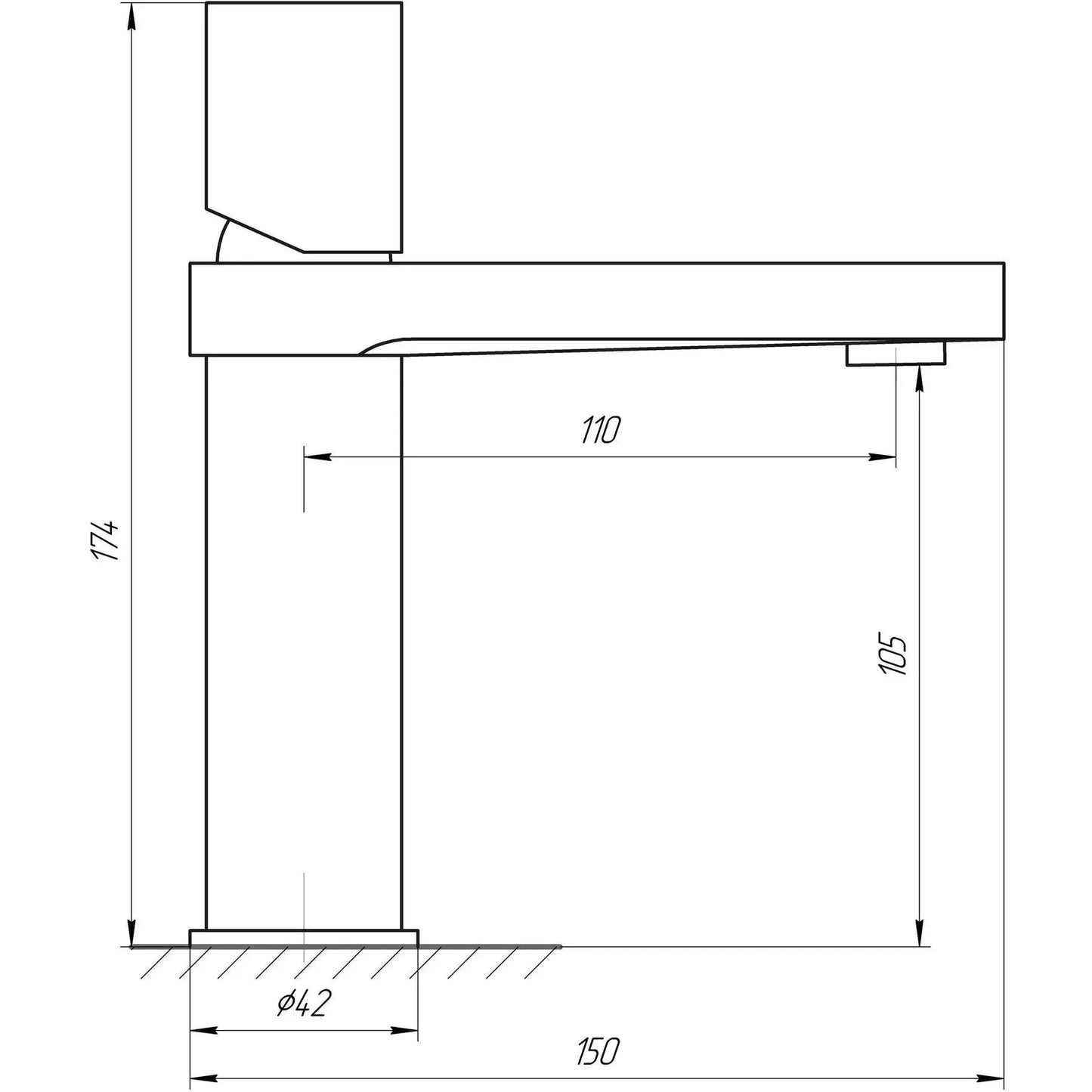 Змішувач для ванної кімнати SARDINIA-TS 08201-H30