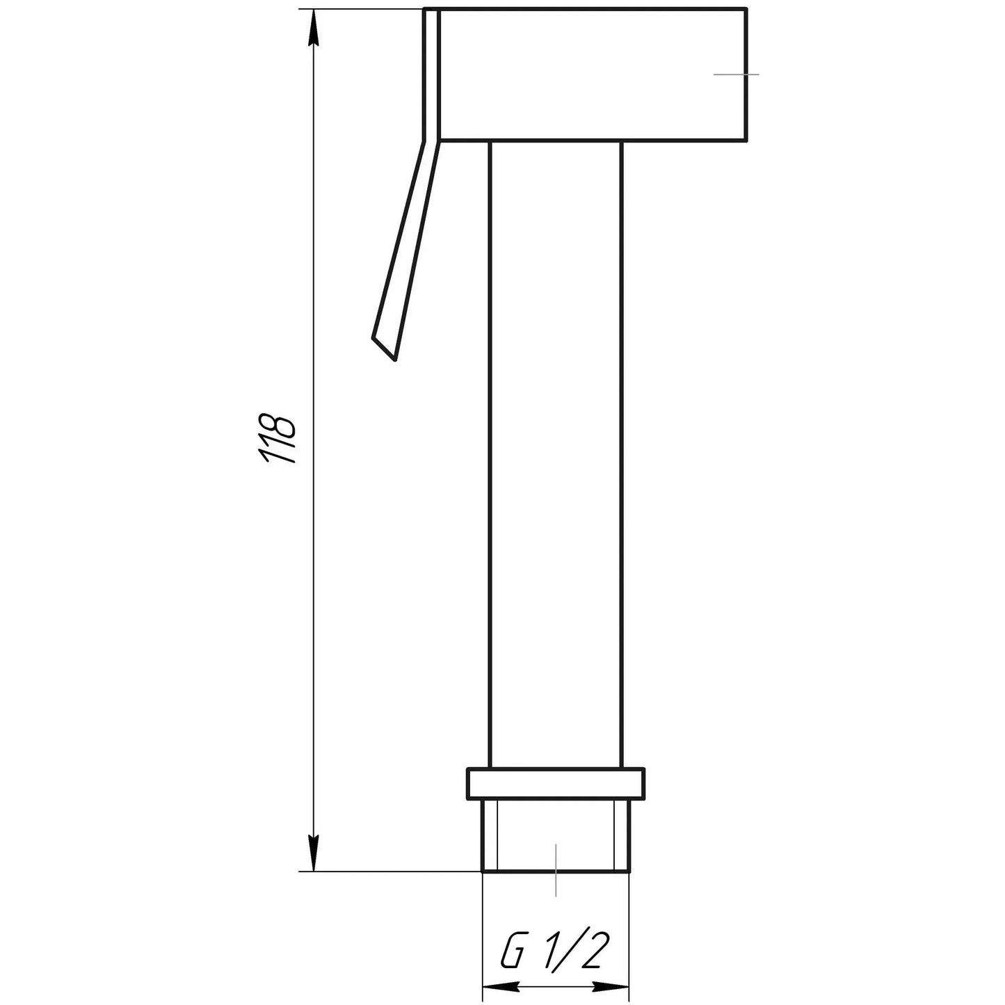 SH77-BL Higieniczna głowica prysznicowa z funkcją zatrzymania