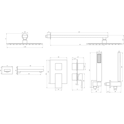 ODISS TO 08115-H13-WW Inteligentna wbudowana bateria prysznicowa