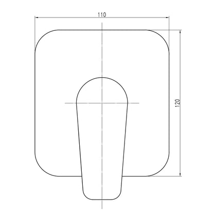 CAPRI TCA-15705-H43 Bateria prysznicowa podtynkowa