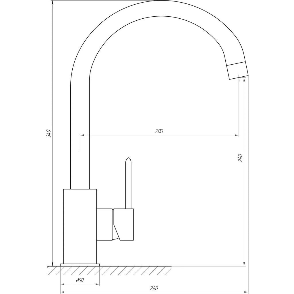 Кухонний змішувач BARTS TB 07403-H36-BL