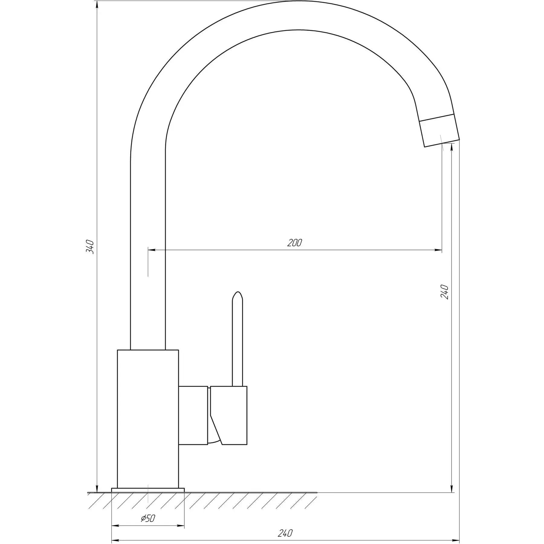 Кухонний змішувач BARTS TB 07403-H36-BL
