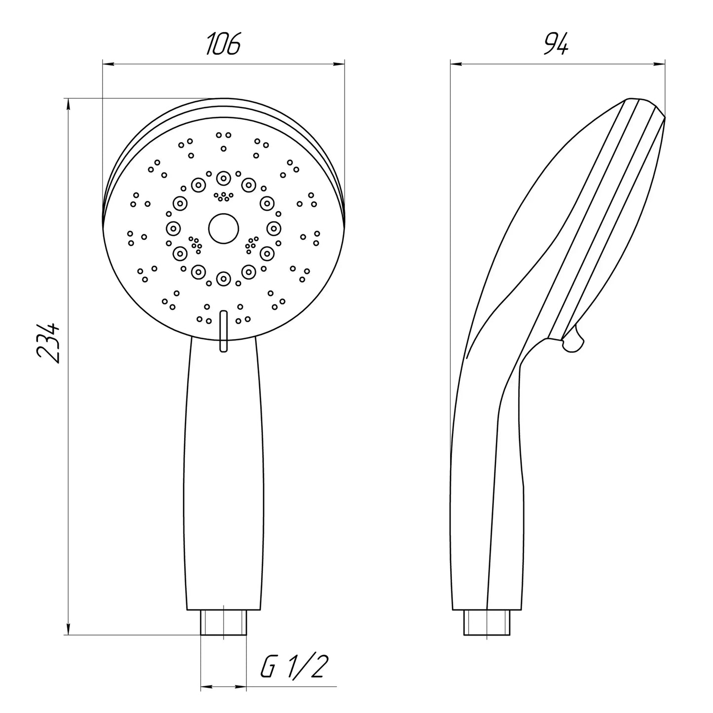 Topaz NF-2208-00-SZARY Prysznic ręczny