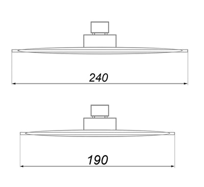SARDINIA TP-240-BL Głowica prysznicowa deszczowa