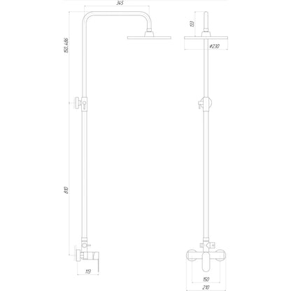 System prysznicowy CAPRI TCA 15702-H43