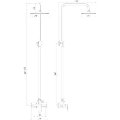 System prysznicowy ODISS TO 18702-H52