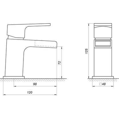 Bateria umywalkowa ODISS TO 18261-H61B