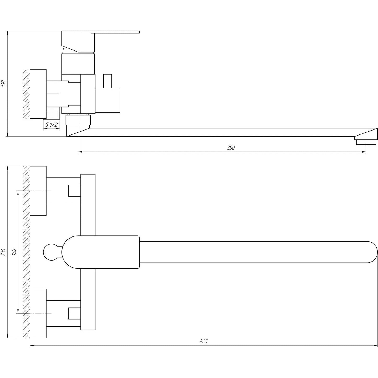 SARDINIA-TS 08116-H19-EURO Bateria wannowa z zestawem natryskowym 
