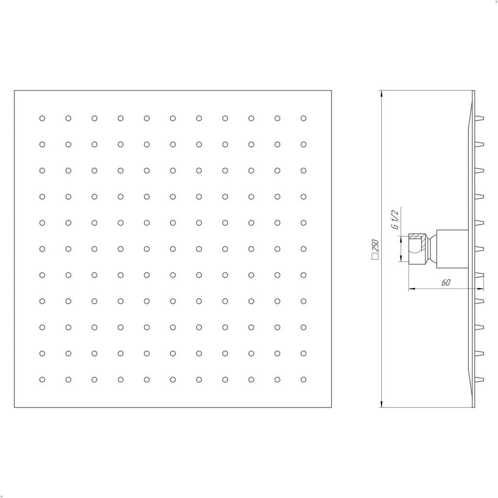 SQ-250-CR Rain Shower Head SUS304