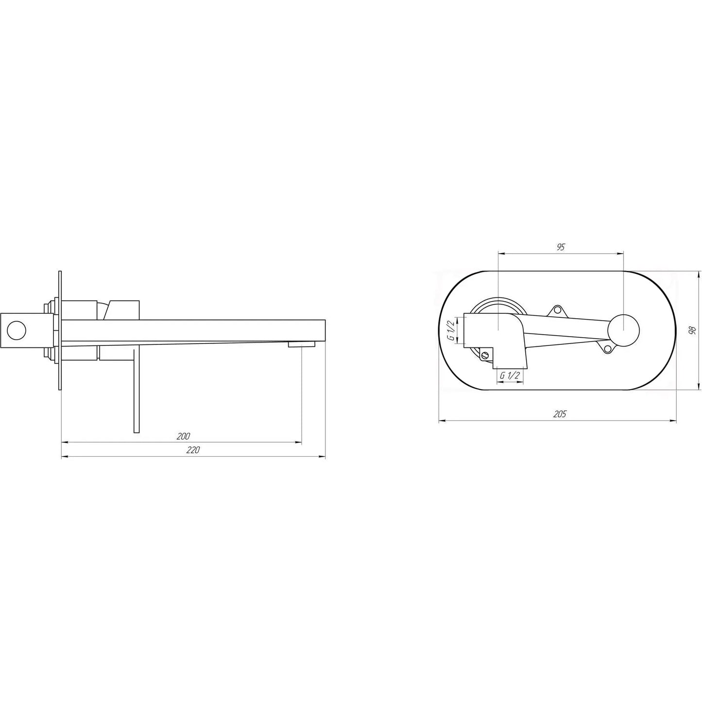 BARTS TB-07225-H36 Bateria umywalkowa