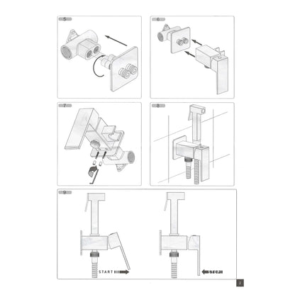 Bateria higieniczna LOFT TLF 32106-H39-C