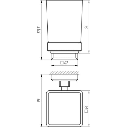 Uchwyt na pojedynczą szklankę TKB 9921A-BL