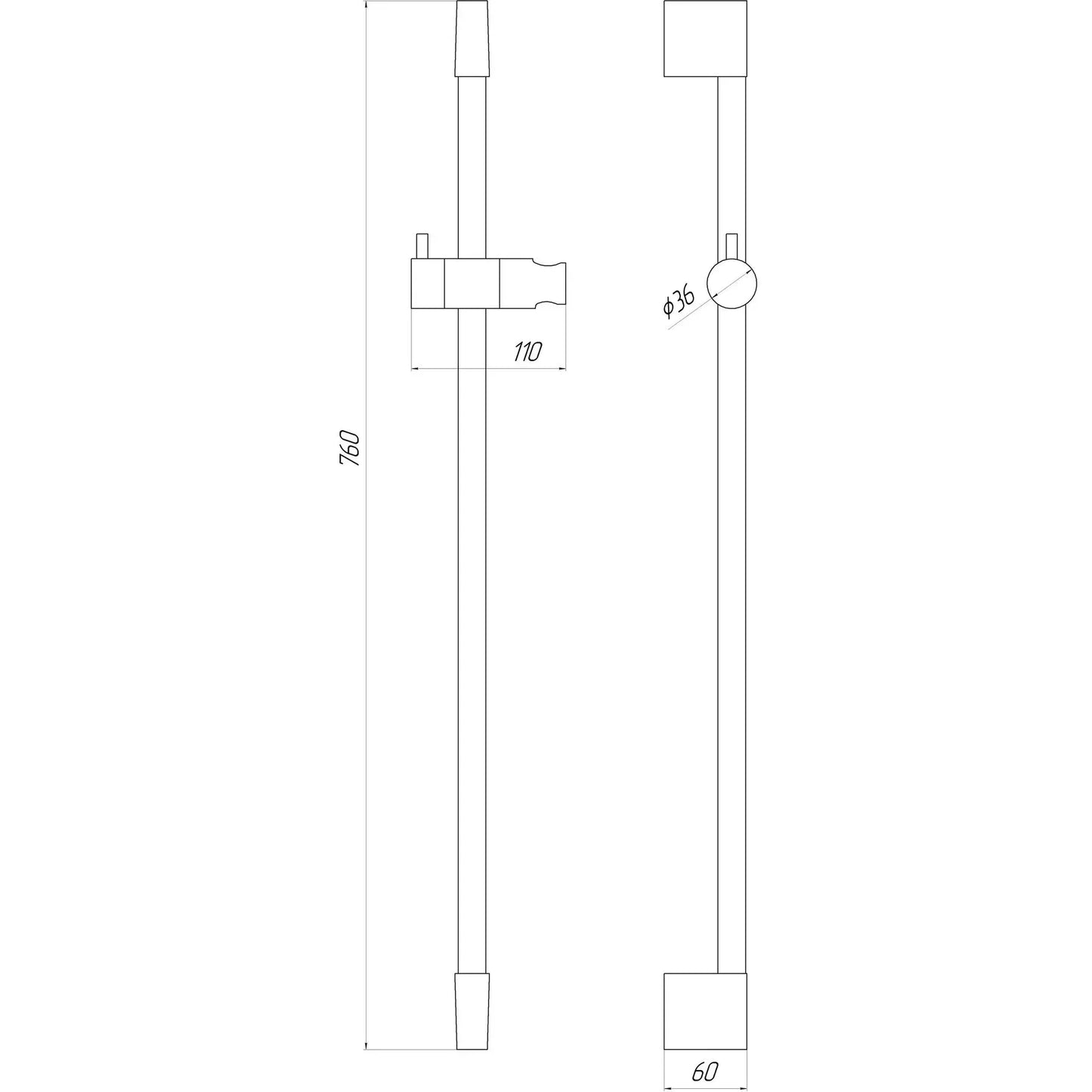 SARDINIA TS-08107-00/BB Stojak prysznicowy