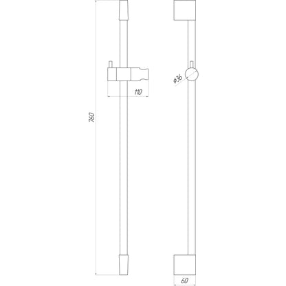 SARDINIA TS-08107-00/BB Stojak prysznicowy