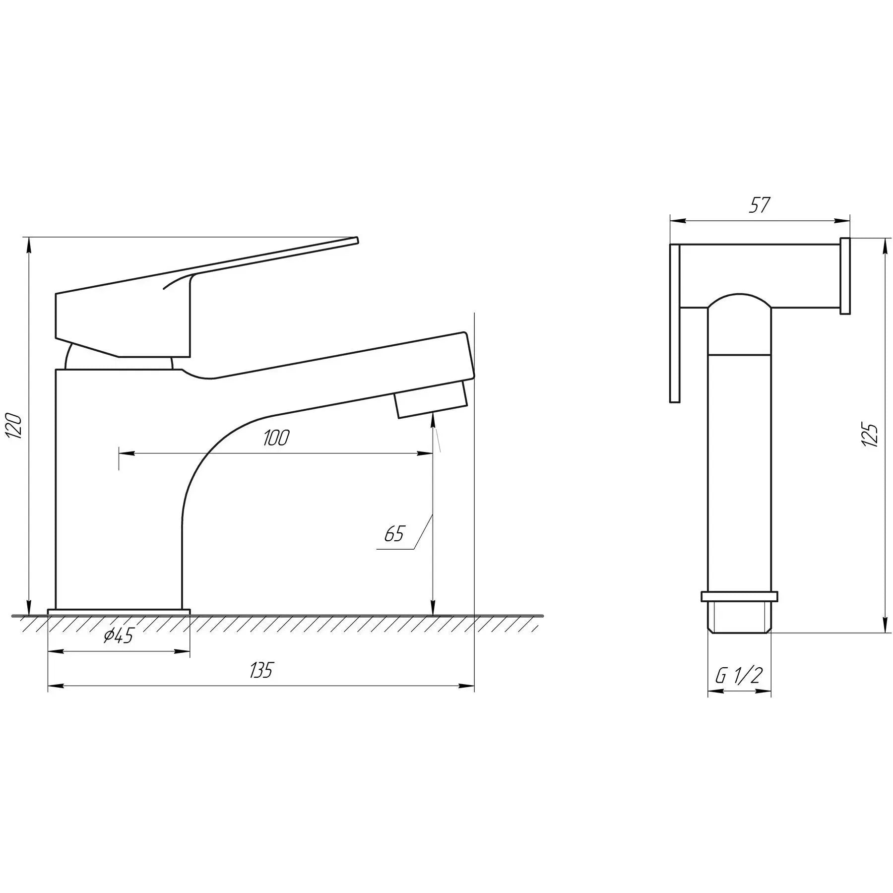 CAPRI TCA-15206-H43 Mixer for washbasin