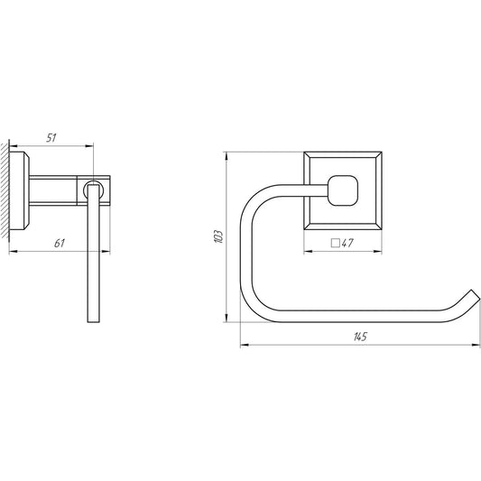 TKB 9916-BL Uchwyt na papier toaletowy
