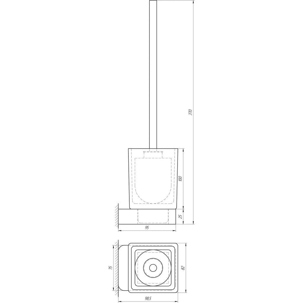 Szczotka do toalety podłogowej TKB 8329-BL/0