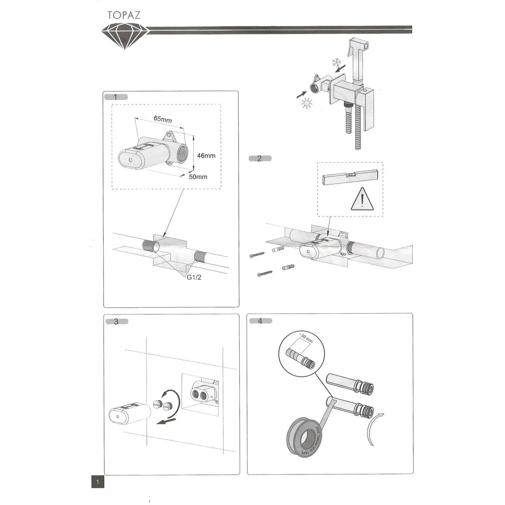 Гігієнічний змішувач LOFT TLF 32106-H39-C