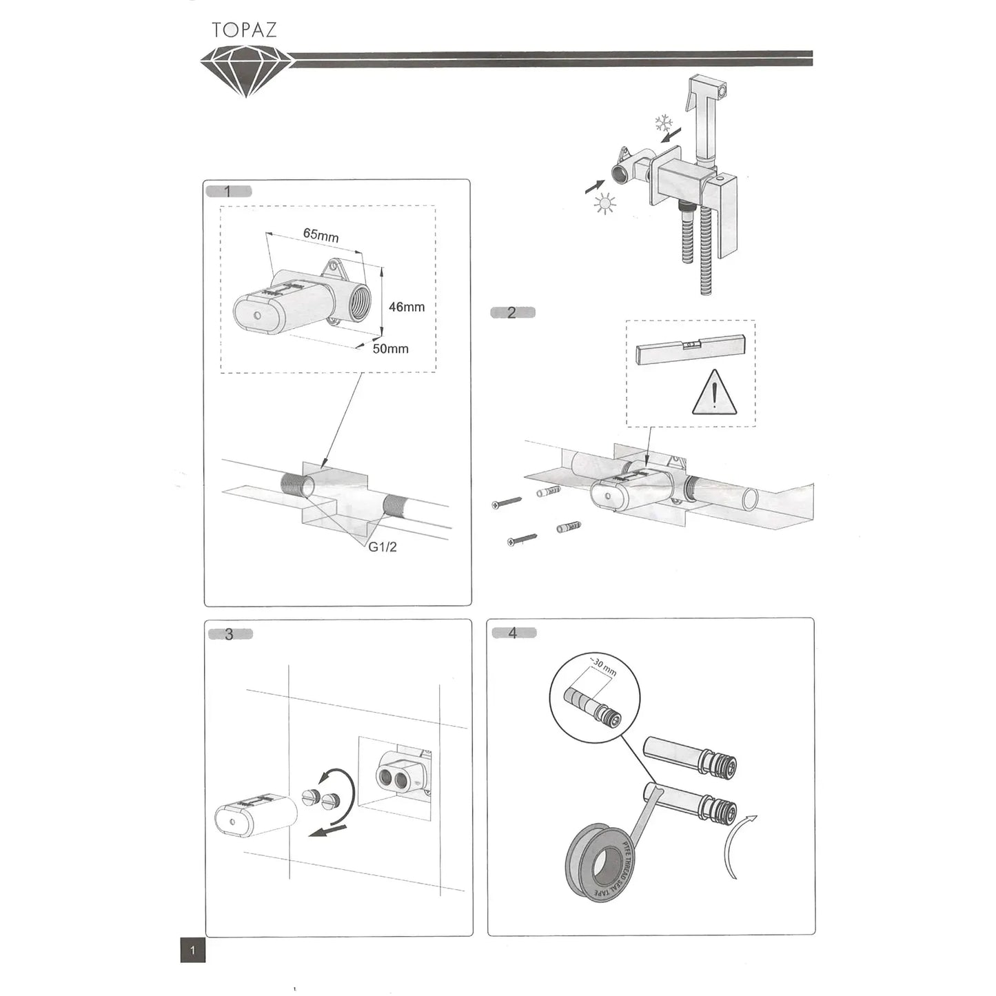 Bateria higieniczna LOFT TLF 32106-H39-C