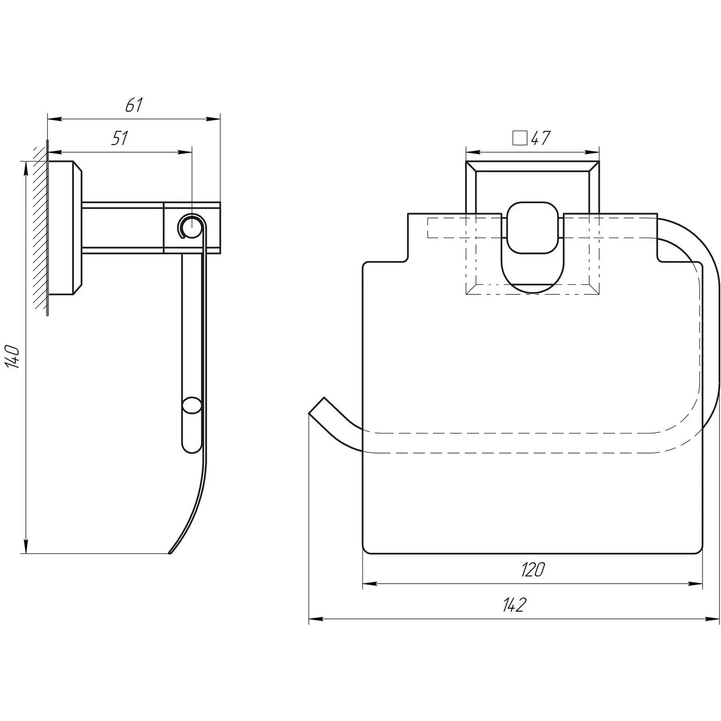TKB 9926-BL Uchwyt na papier toaletowy