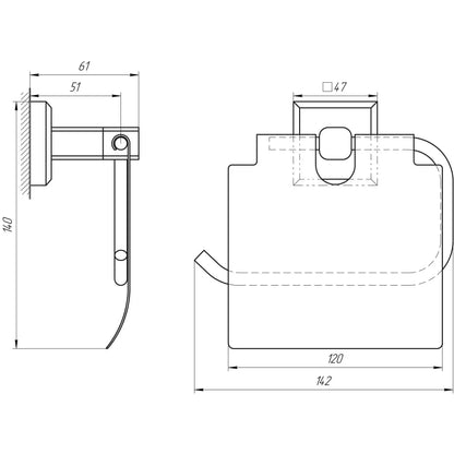 TKB 9926-BL Uchwyt na papier toaletowy