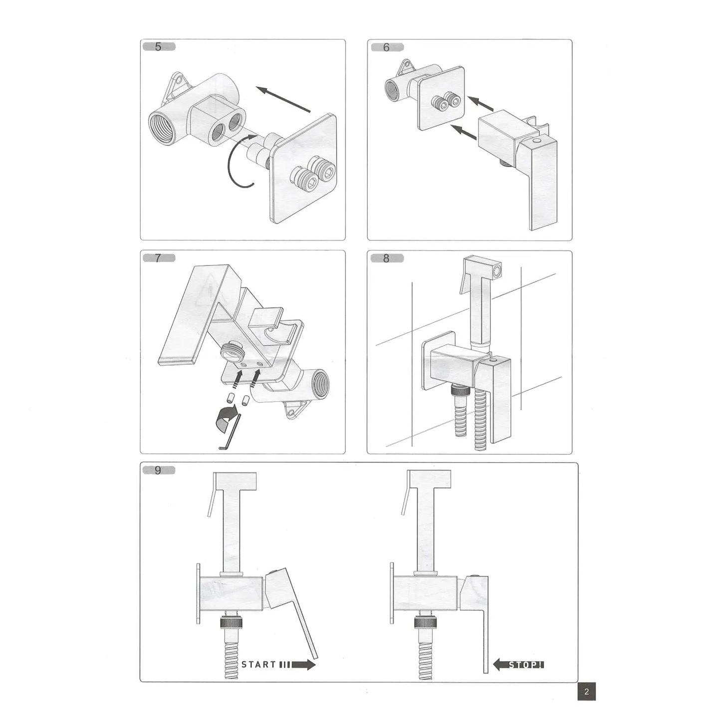 SARDINIA TS 087106-H20 Monoblokowa bateria bidetowa higieniczna