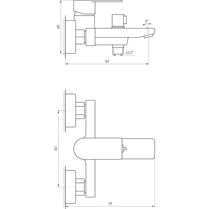 SARDINIA-TS 08131-H19N Zestaw baterii łazienkowej