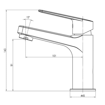 CAPRI TCA-15207-H44 Bateria umywalkowa