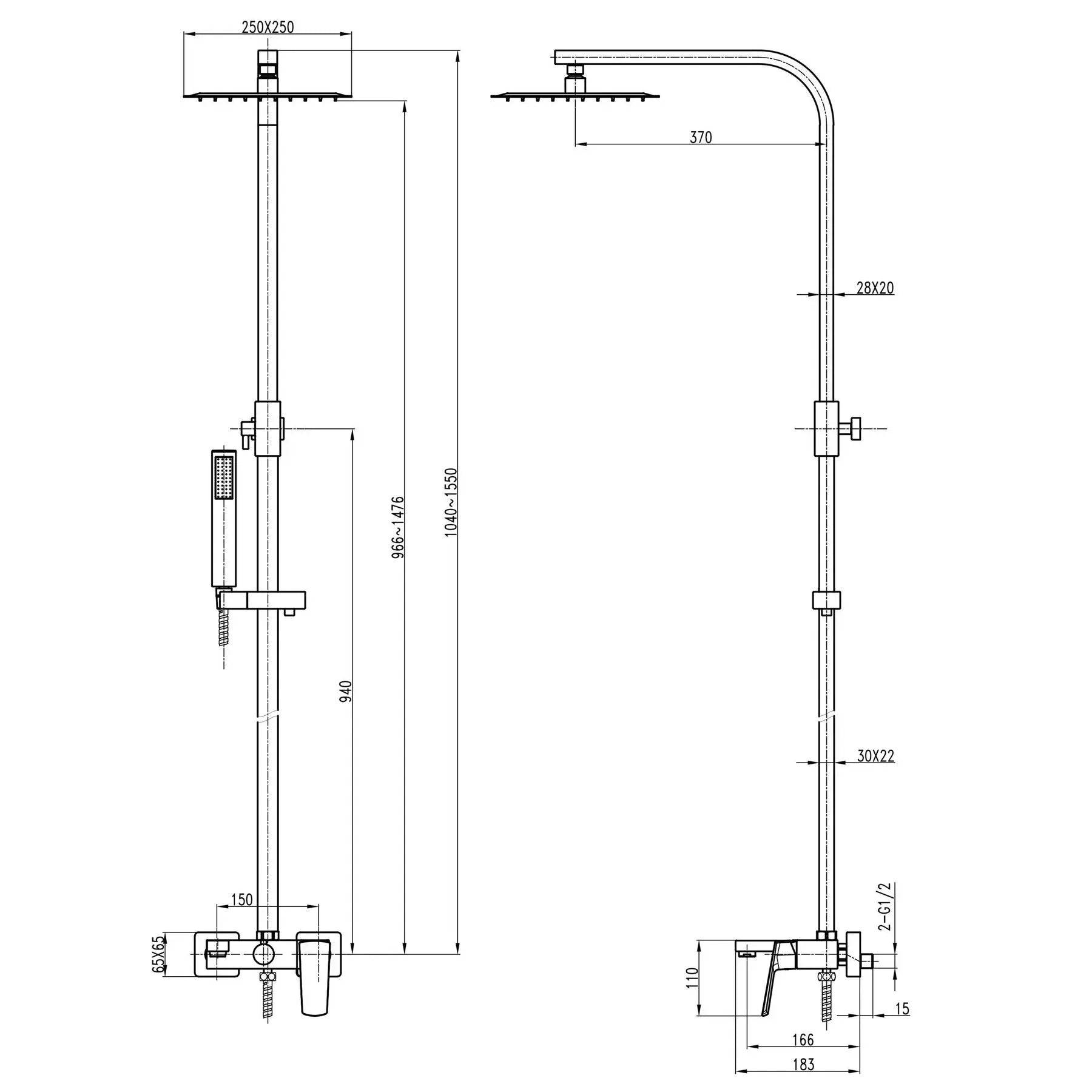 ODISS TO 18802-H66-WW Shower System