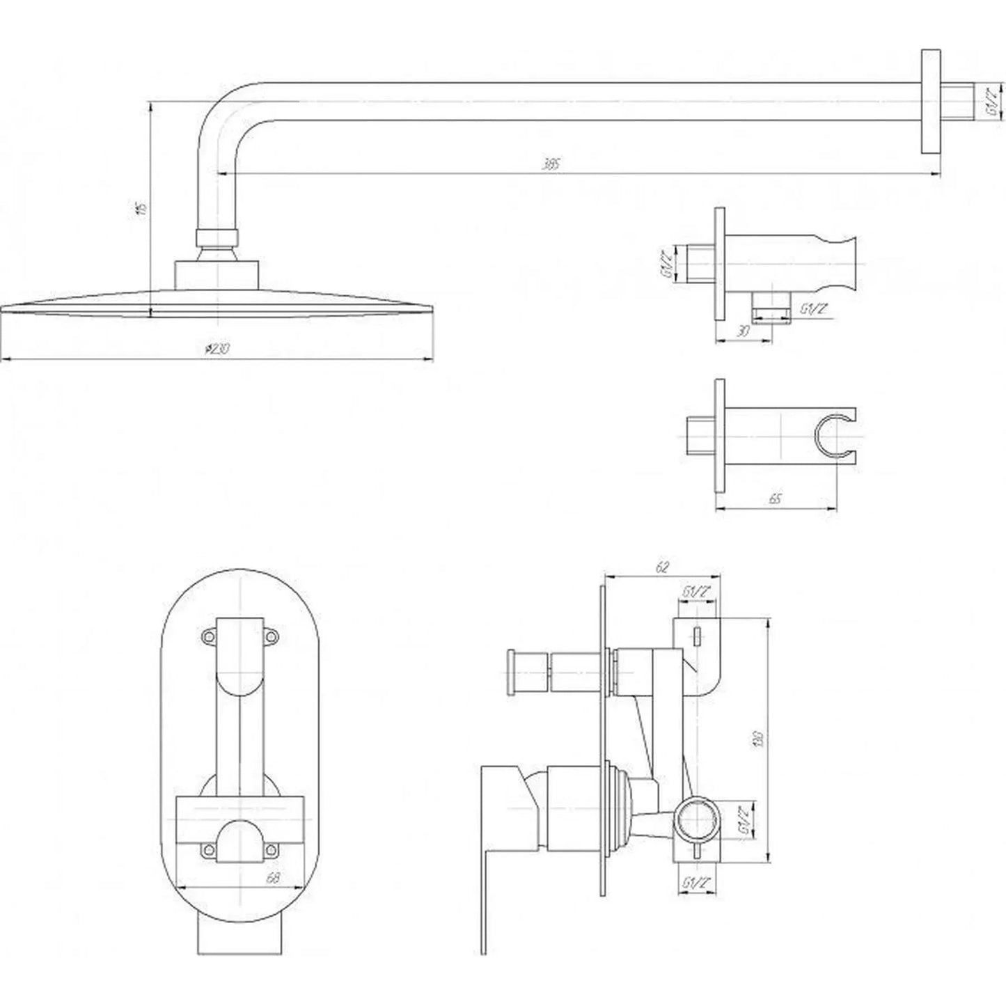 BARTS TBG 07205-G-H36 Bateria prysznicowa do zabudowy