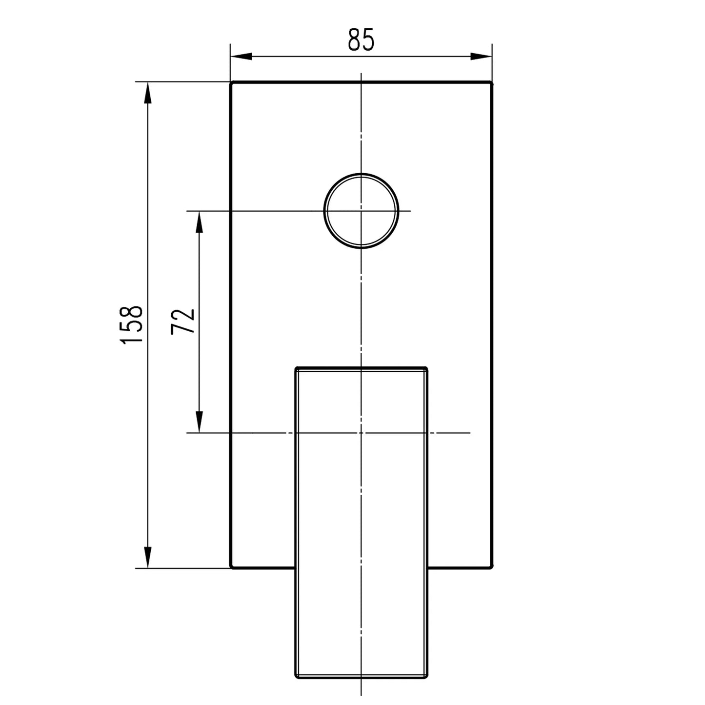 ODISS TO-18205-H66-WW Bateria prysznicowa do zabudowy