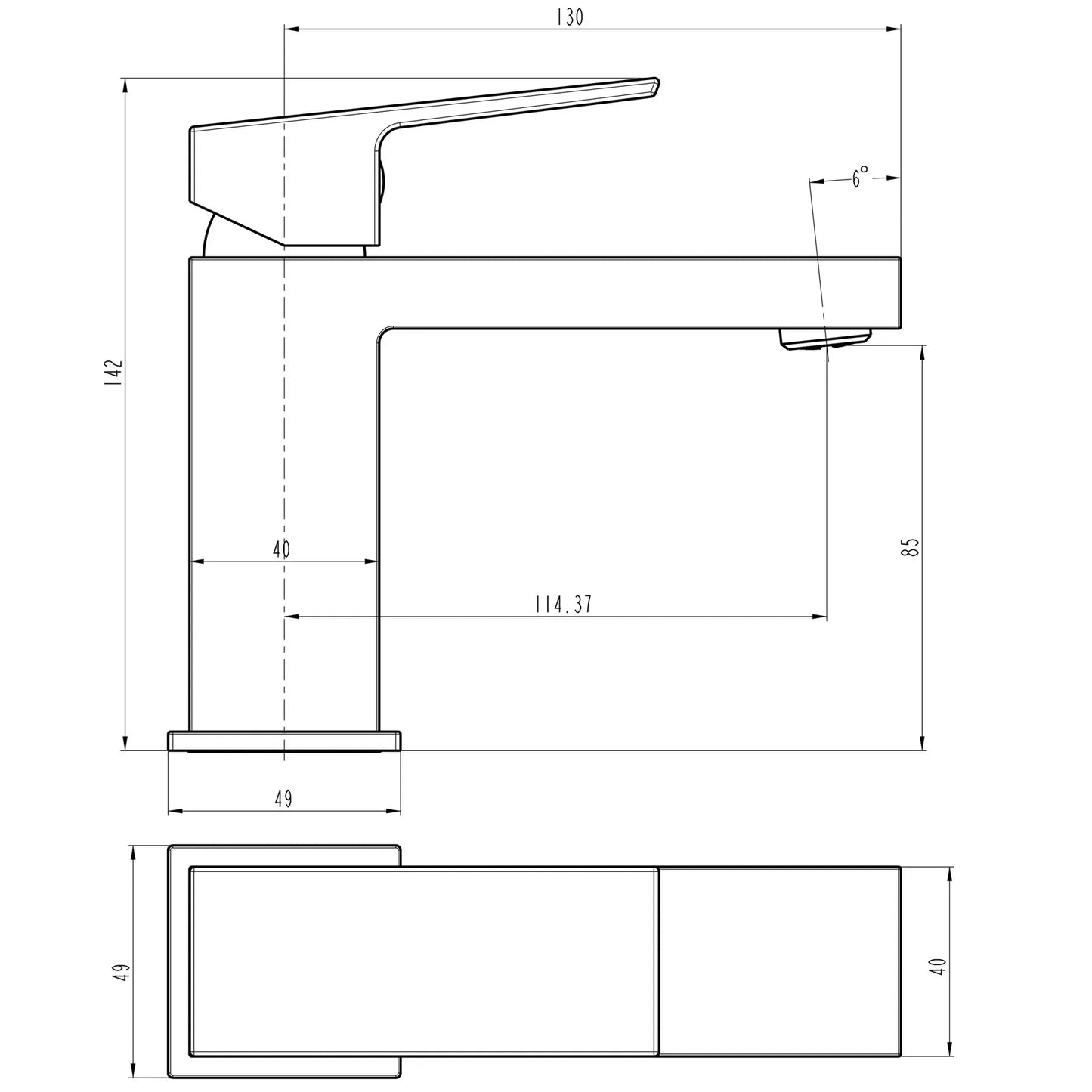 Bateria umywalkowa ODISS TO 18401-H61B