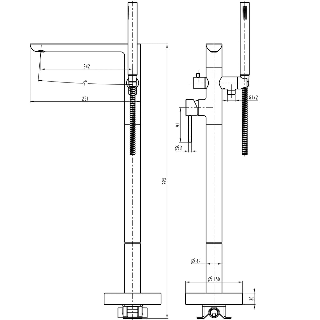 Змішувач для ванни LOFT TLF 32113-H39-C