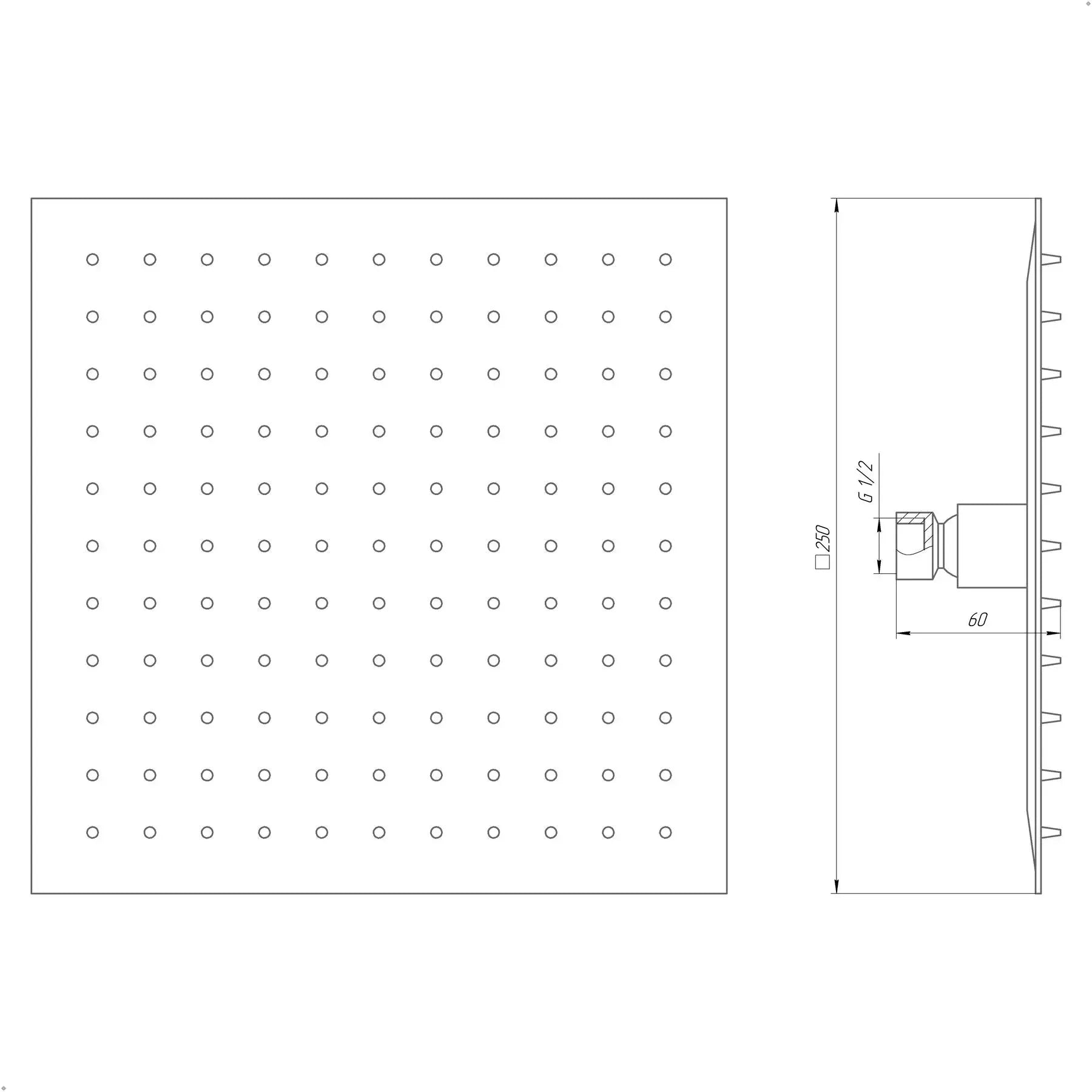Głowica prysznicowa TSQ-250-BL
