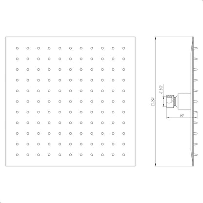 Głowica prysznicowa TSQ-250-BL