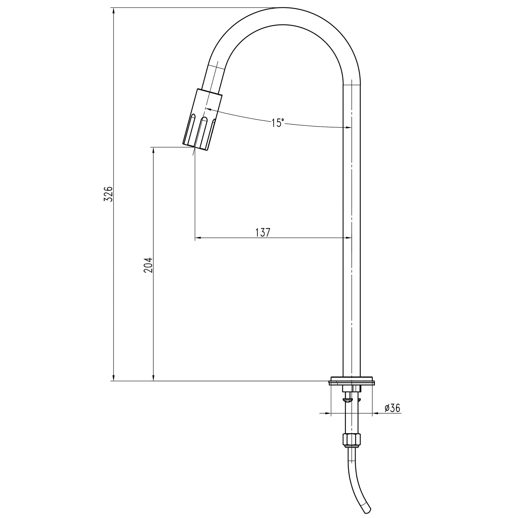 CORSICA TC-6801-L26-B Kran do odwróconej osmozy