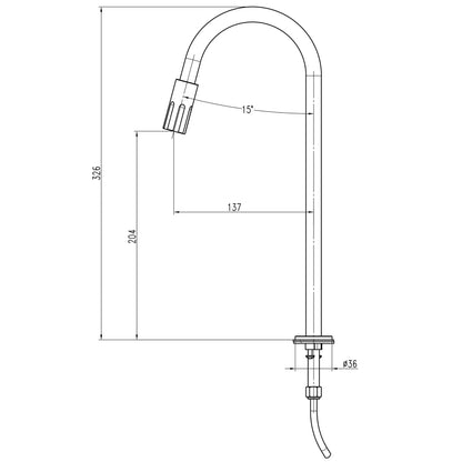 CORSICA TC-6801-L26-B Kran do odwróconej osmozy