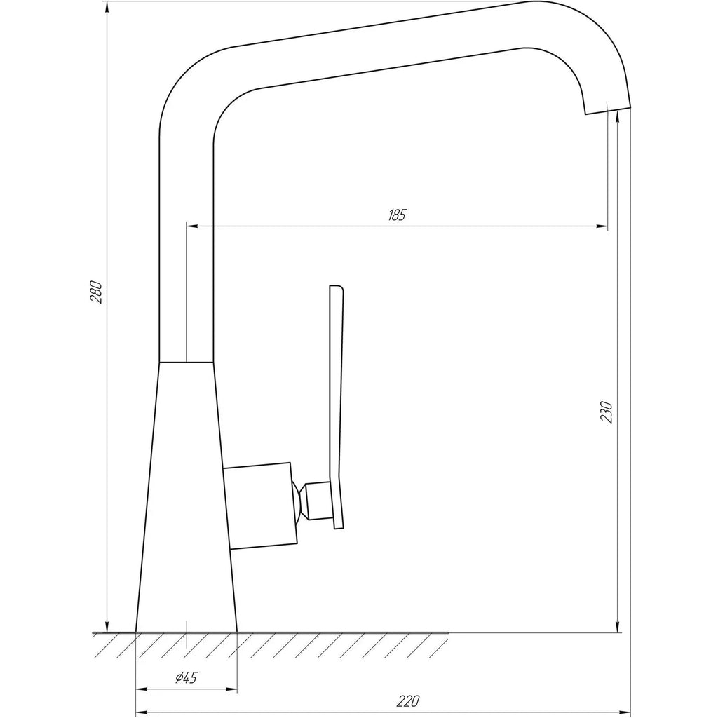 Кухонний змішувач TEEL TT-24401-H59-BB 