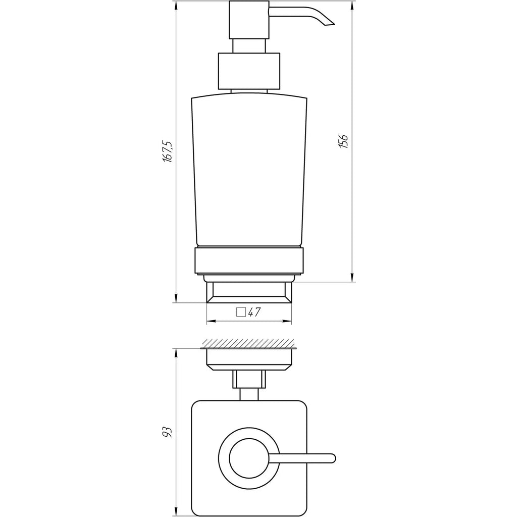 TKB 9933A-BL Wall-Mounted Liquid Soap Dispenser