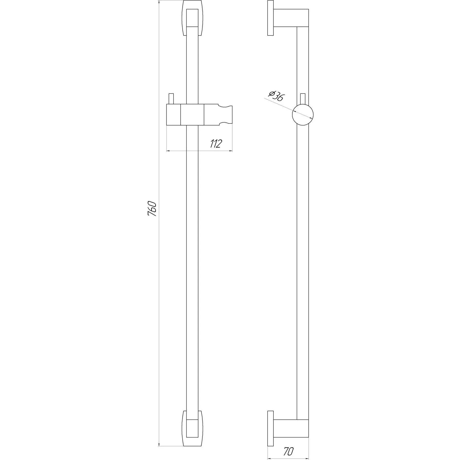 ODISS TO-18107-00/BB Shower Stand