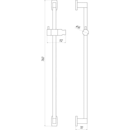 Stojak prysznicowy ODISS TO-18107-00/BB