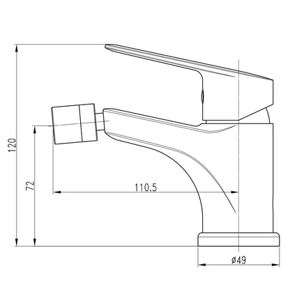 Bateria bidetowa CAPRI TCA-15601-H43